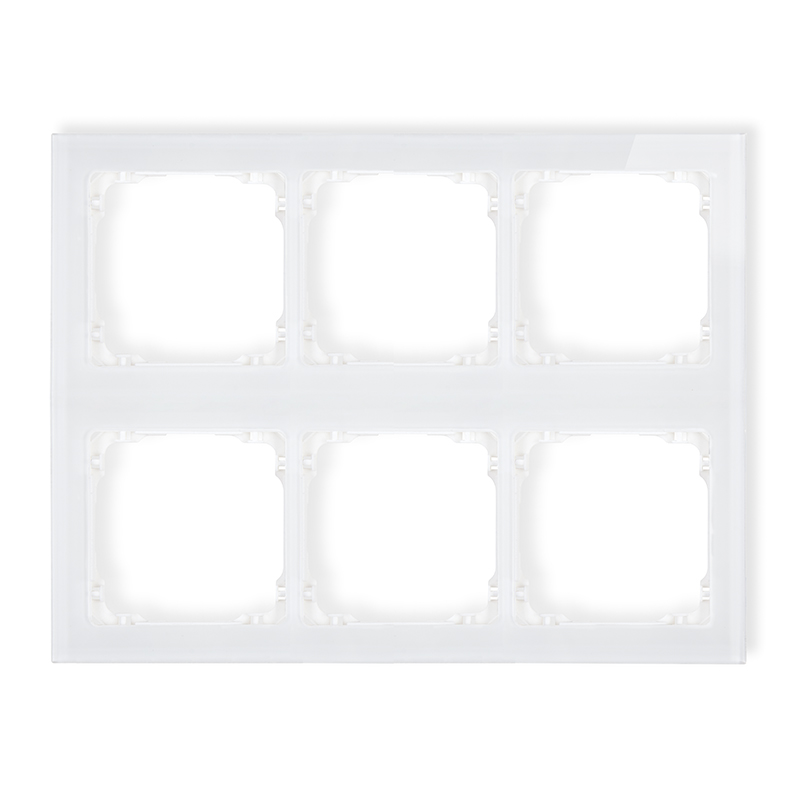 Modular glass effect frame 6 bays (3 horizontal, 2 vertical)