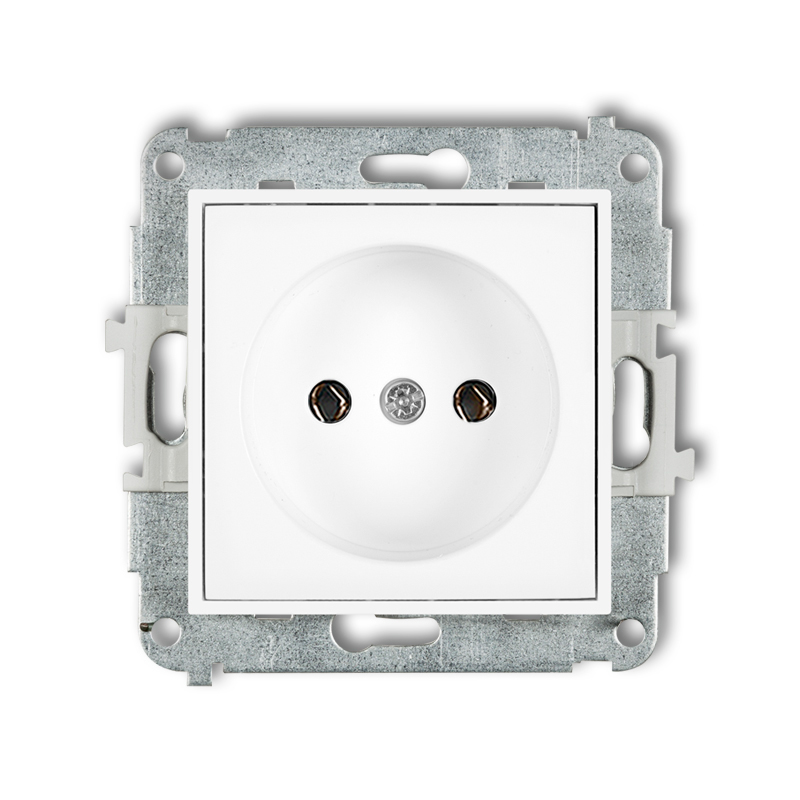 Single socket without the 2P earth mechanism (without increased contact protection/shutter)