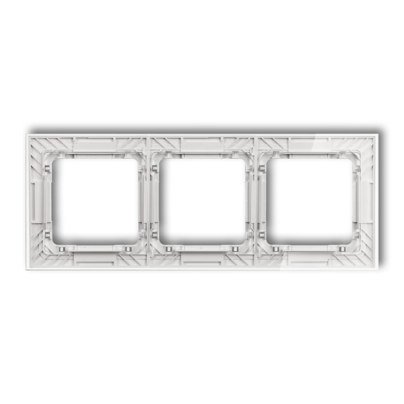 3-gang universal transparent frame DECO Art - glass effect