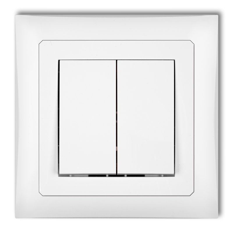 Roller blind switch with mechanical lock (double push button without pictograms)