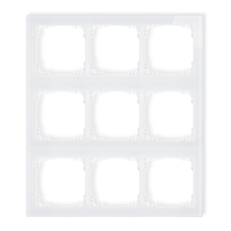 Modular glass effect frame 9 bays (3 horizontal, 3 vertical)