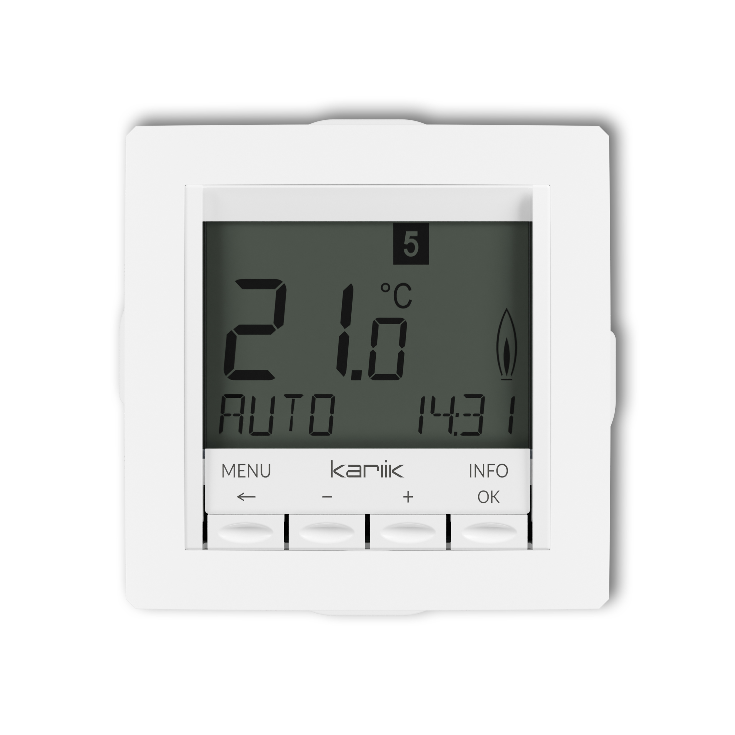 Universal electronic weekly temperature controller mechanism (white backlight)