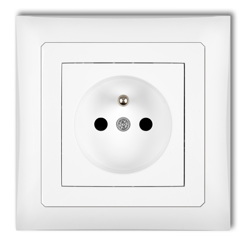 Single socket with the 2P+Z earth (with increased contact protection/shutter)