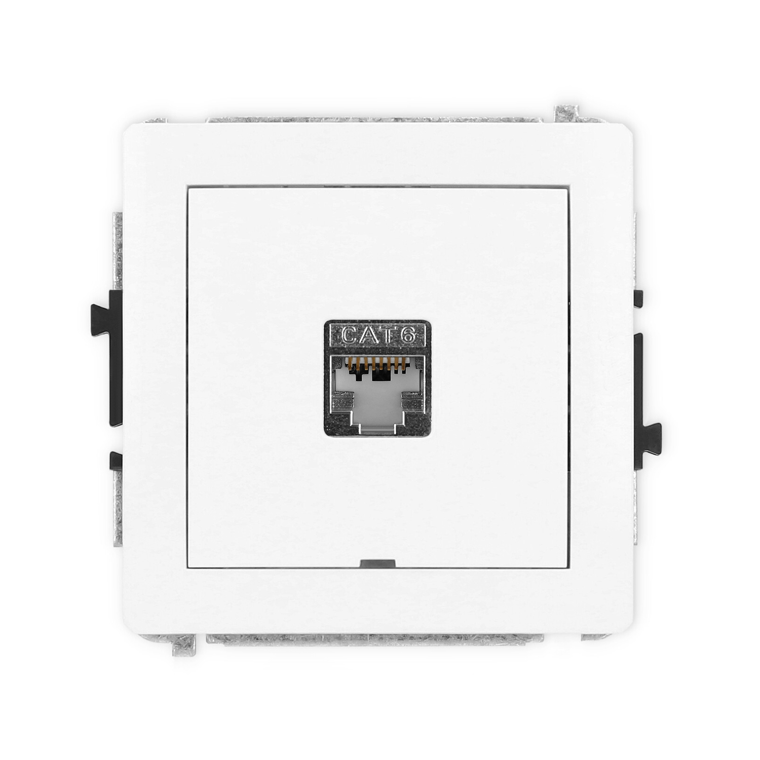 Single computer socket mechanism 1xRJ45, cat. 6, screened, 8-contact, without description field