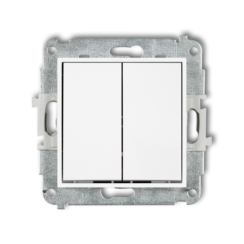 Double push button switch mechanism (double push button without pictograms, separate power supply)