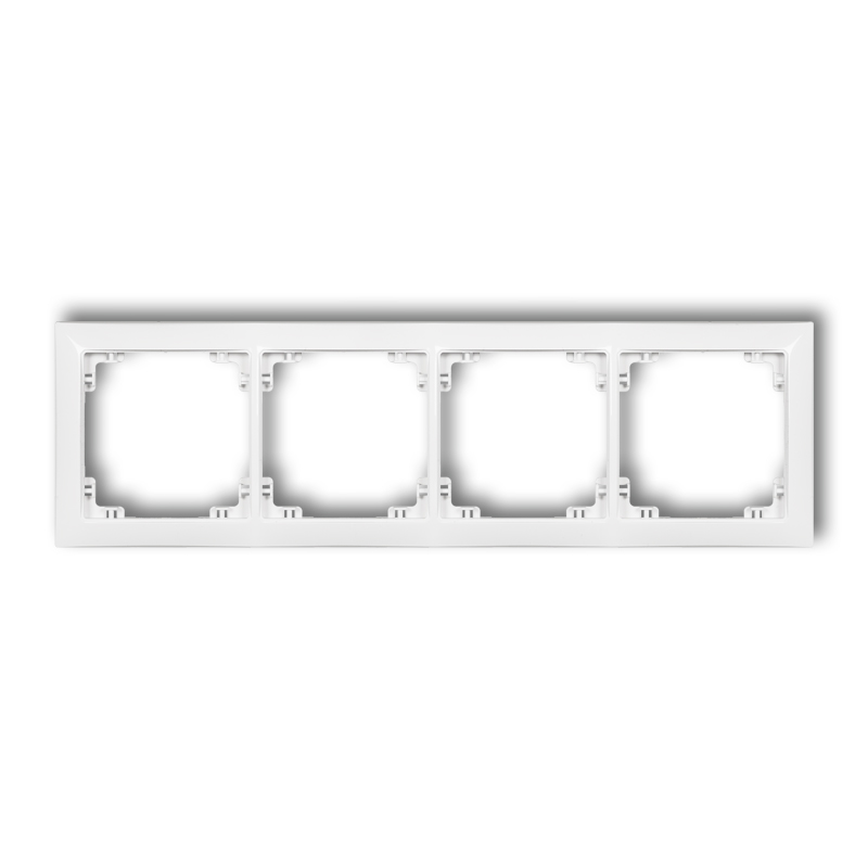 4-gang universal plastic frame DECO Soft