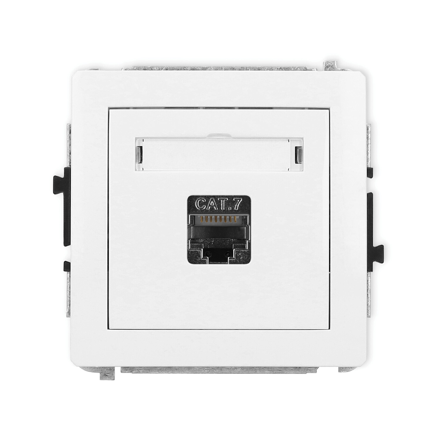 Single computer socket mechanism 1xRJ45, cat. 7, screened, 8-contact