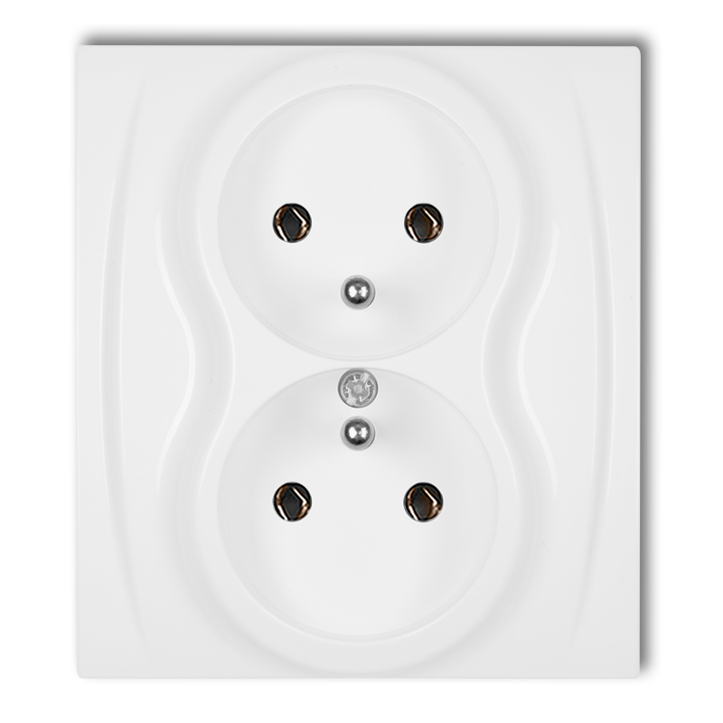 Double socket with the 2x(2P+Z) earth (without increased contact protection/shutter)