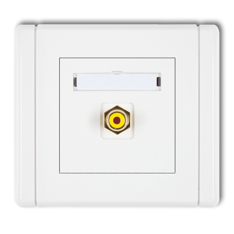 RCA single socket (cinch type-yellow, gold-plated)