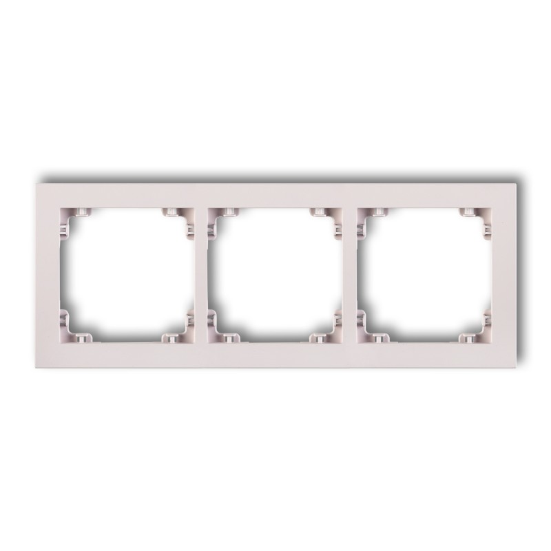 3-gang universal plastic frame DECO Pastel Matt