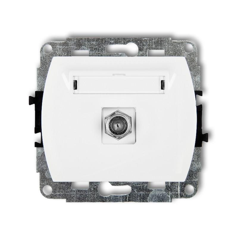 Single antenna F type socket (SAT) mechanism - nickel