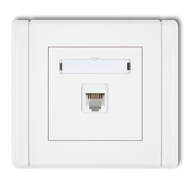 Single telephone socket 1xRJ11, 4-contact, tool-less