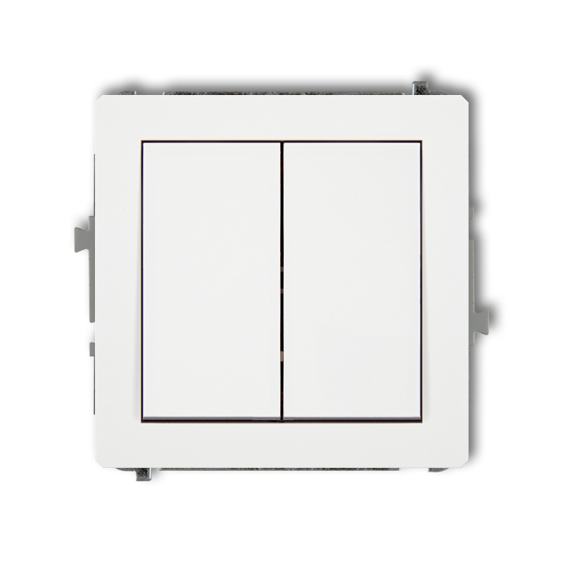 Roller blind switch with mechanical lock (double push button without pictograms)