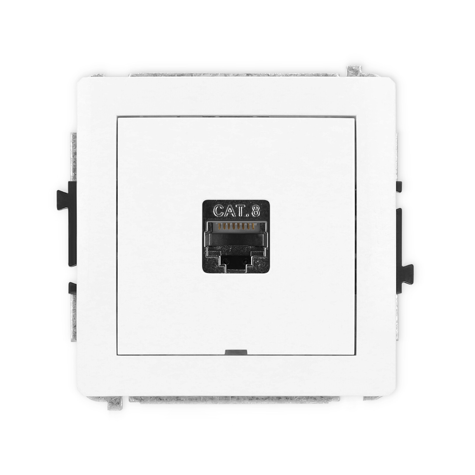 Single computer socket mechanism 1xRJ45, cat. 8, screened, 8-contact, without description field