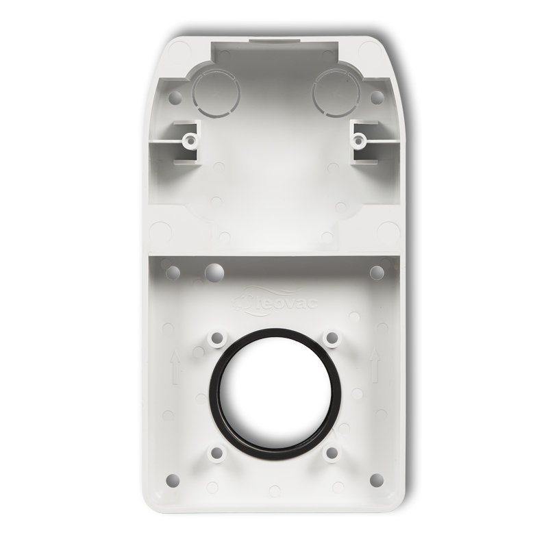 Double mounting box for a central vacuum cleaner suction socket with a single socket with earth DECOVAC