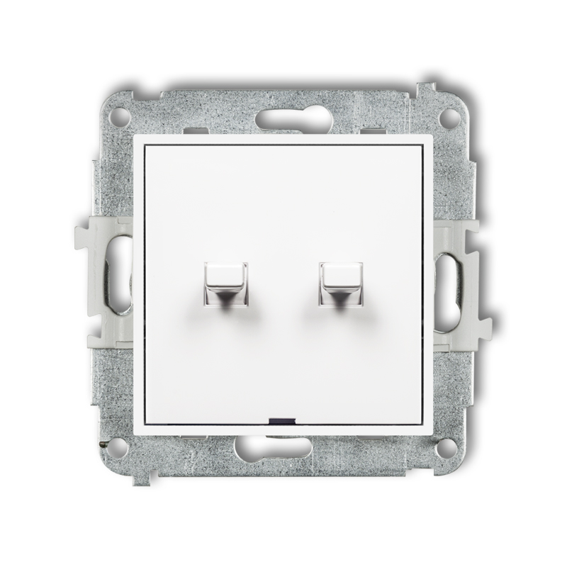 American-style double two-way switch mechanism (double push button without pictograms)
