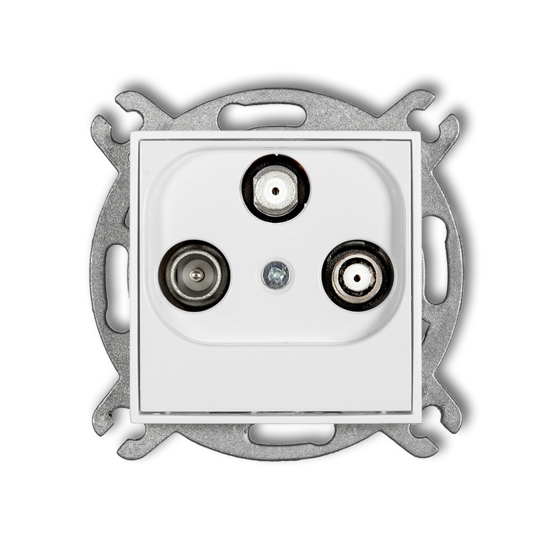 TV/SAT with two satellite inputs socket mechanism