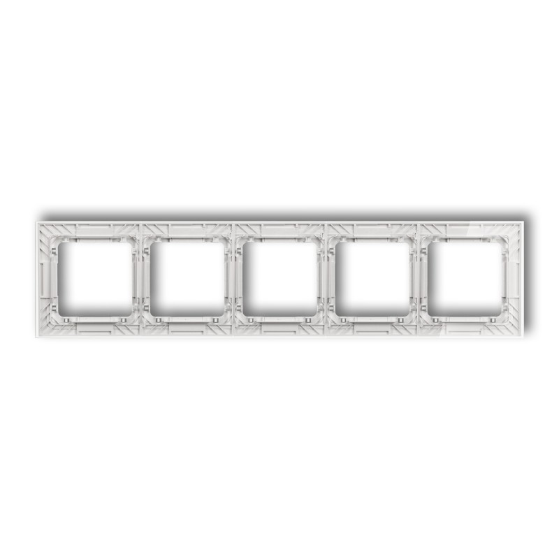 5-gang universal transparent frame DECO Art - glass effect