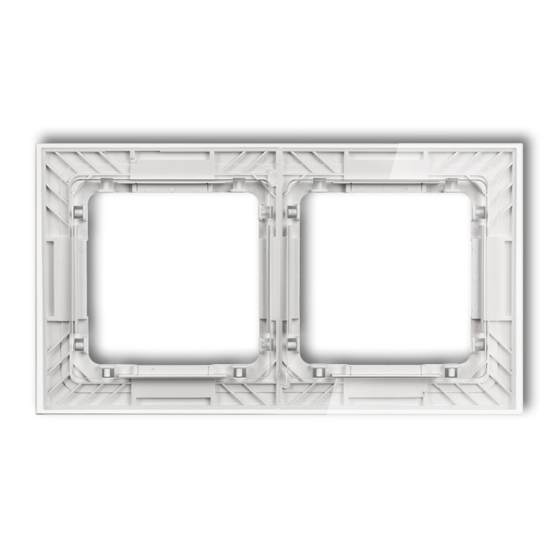 2-gang universal transparent frame DECO Art - glass effect