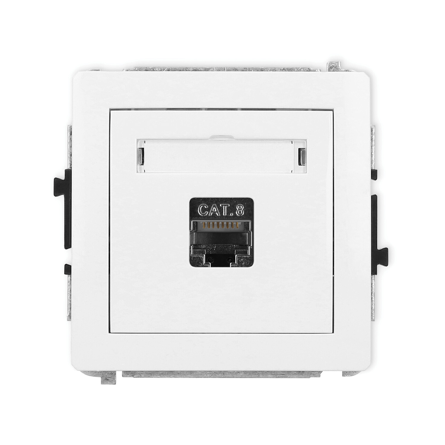 Single computer socket mechanism 1xRJ45, cat. 8, screened, 8-contact