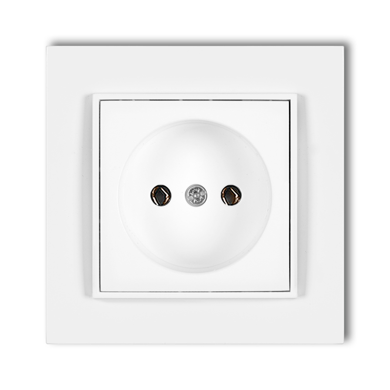 Single socket without the 2P earth (without increased contact protection/shutter)