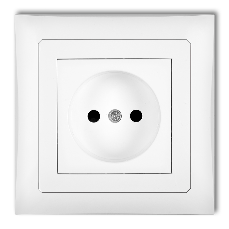 Single socket without the 2P earth (with increased contact protection/shutter)