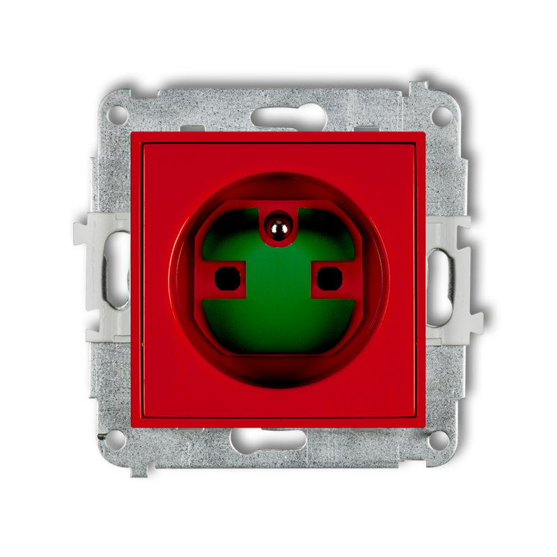 DATA single socket with the 2P+Z DATA earth mechanism, with key