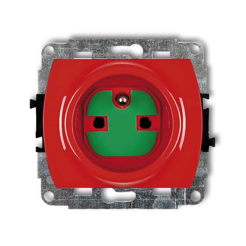 DATA single socket with the 2P+Z DATA earth mechanism, with key