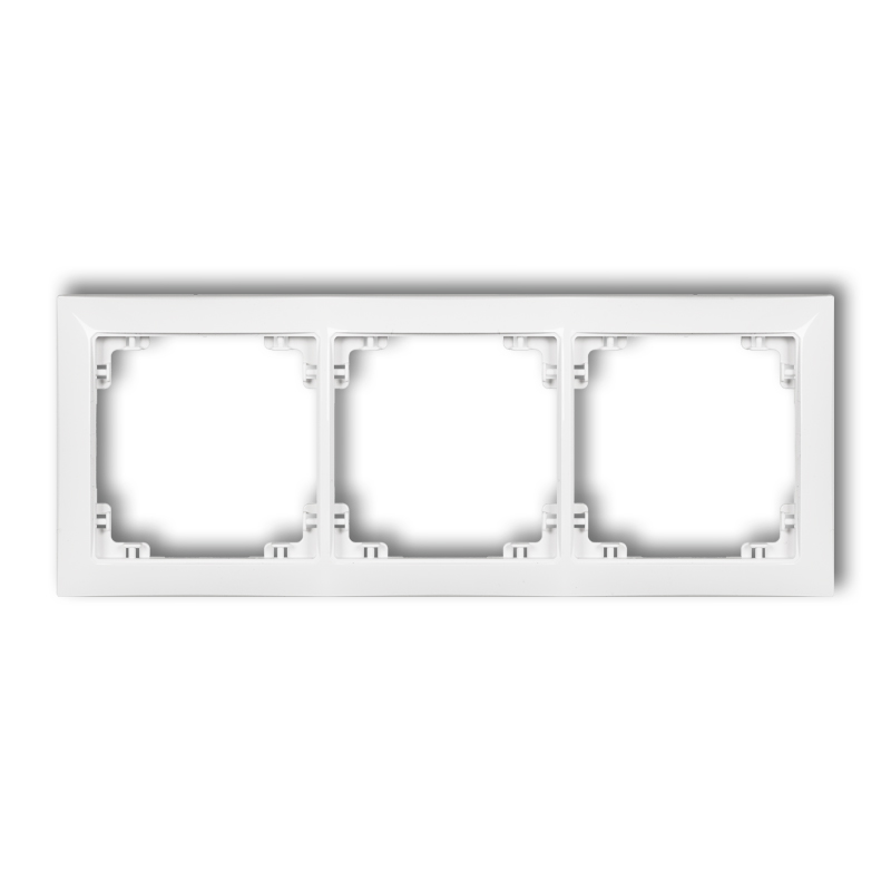 3-gang universal plastic frame DECO Soft