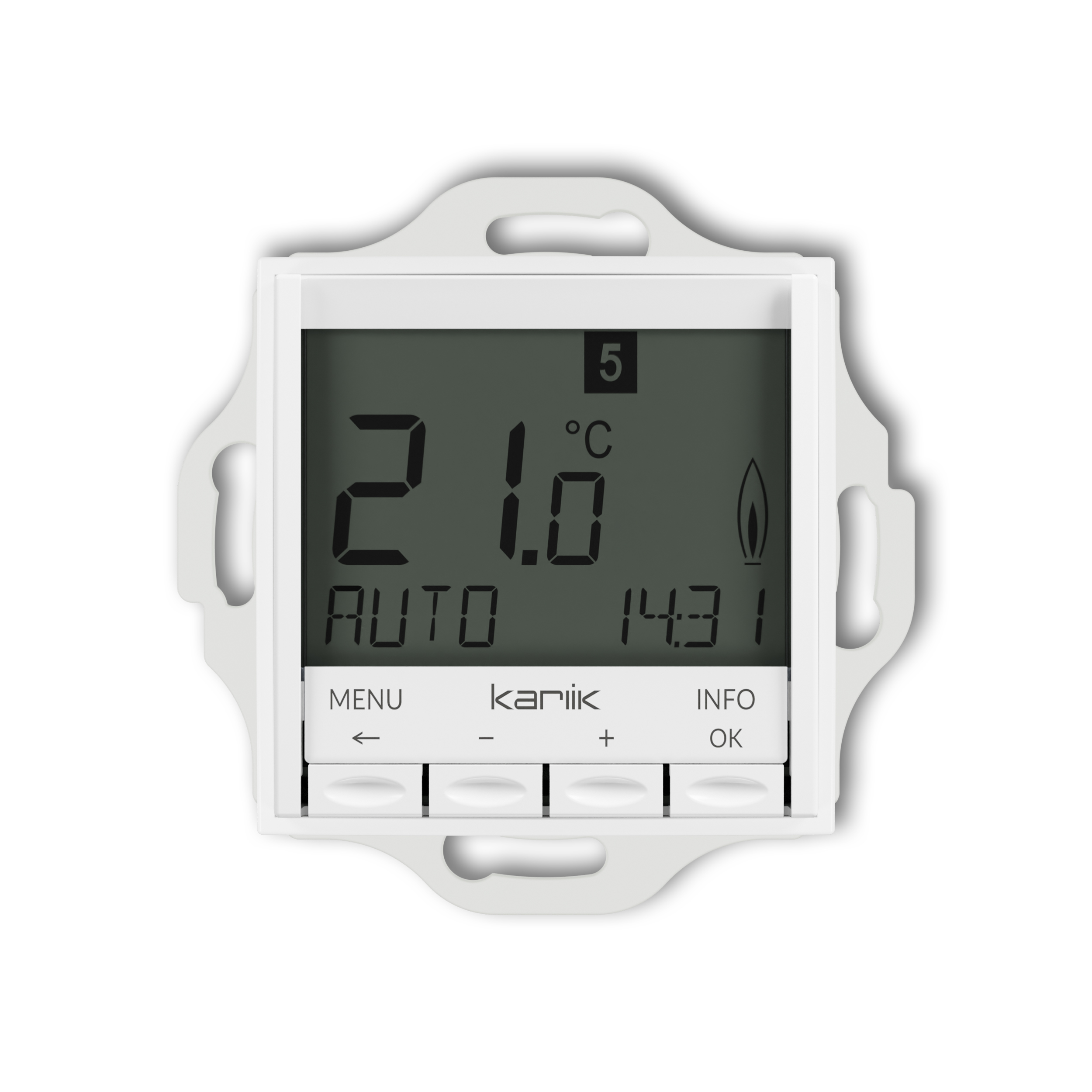 Universal electronic weekly temperature controller mechanism (white backlight)