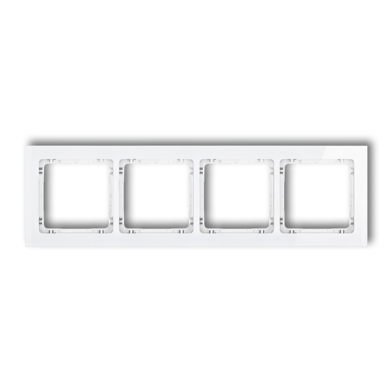 4-gang universal frame - glass effect