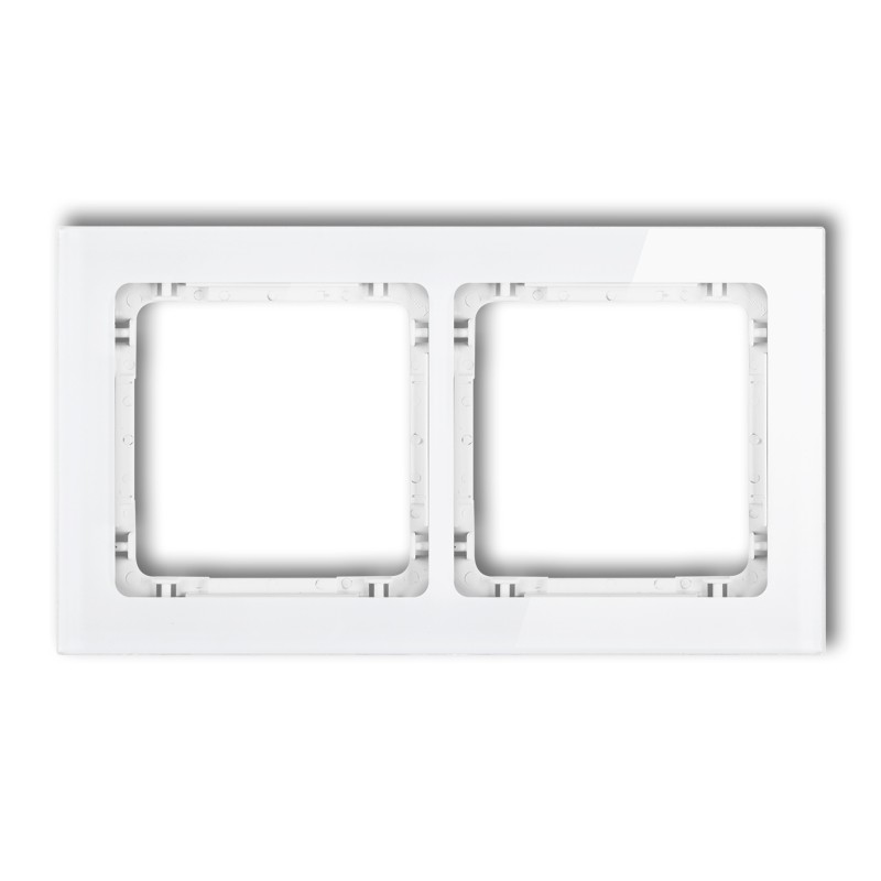 2-gang universal frame - glass effect