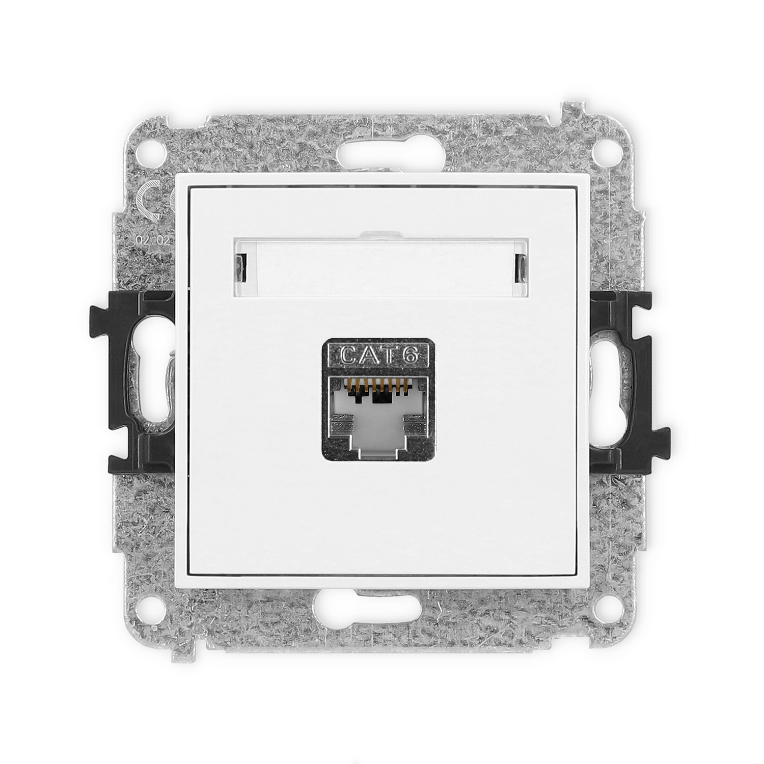 Single computer socket mechanism 1xRJ45, cat. 5e, screened, 8-contact