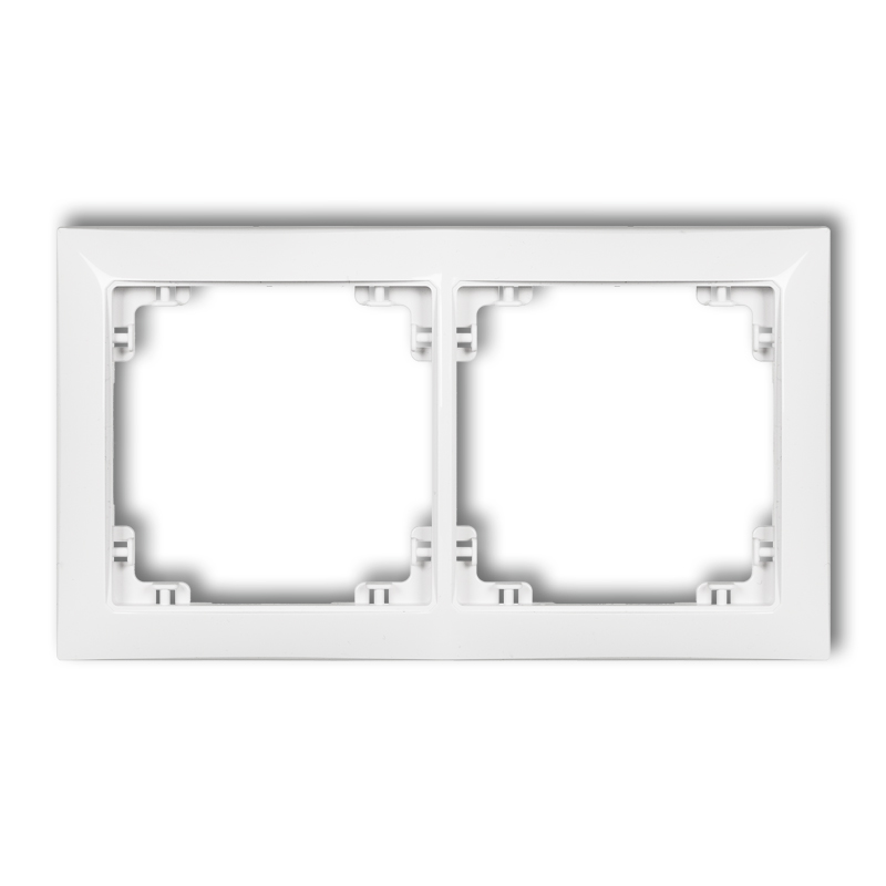 2-gang universal plastic frame DECO Soft