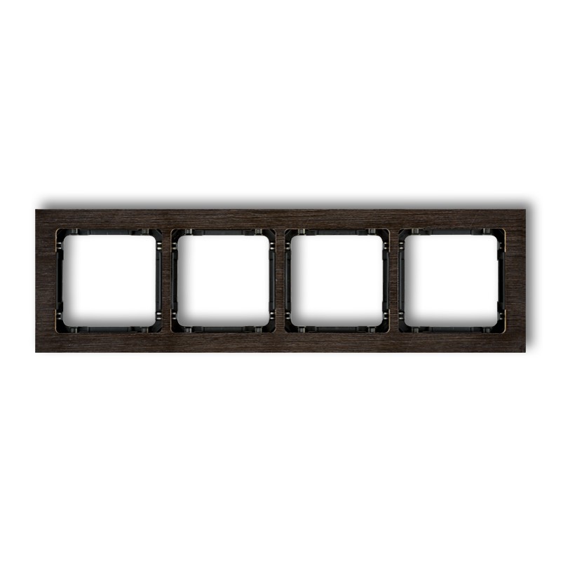 4-gang universal frame - wood effect