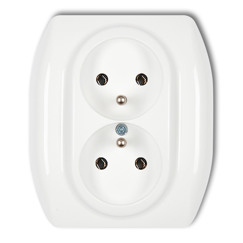 Double socket with earth 2x(2P+Z) (without increased contact protection/shutter)