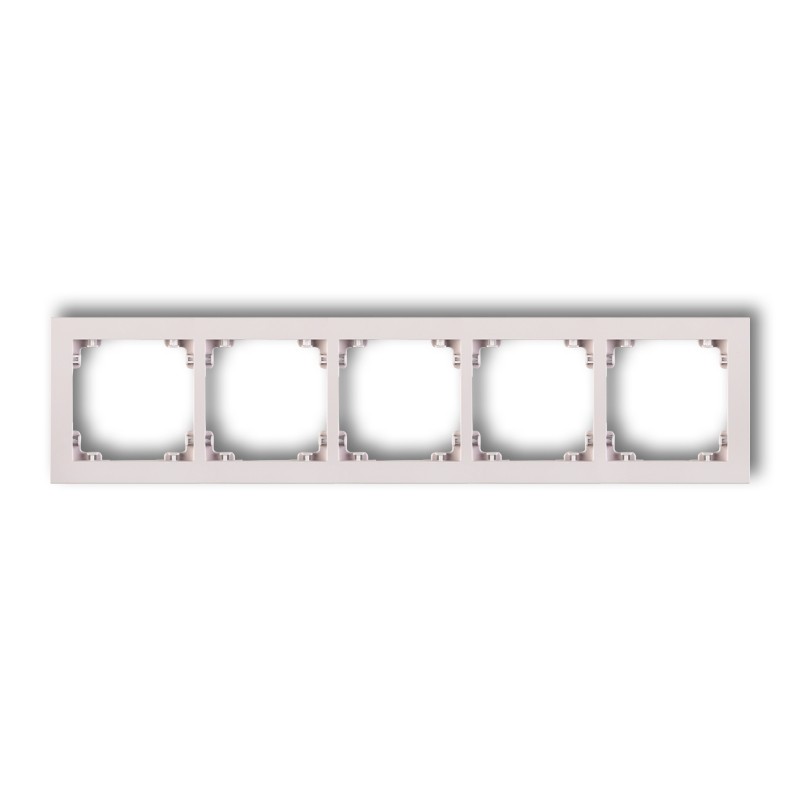 5-gang universal plastic frame DECO Pastel Matt