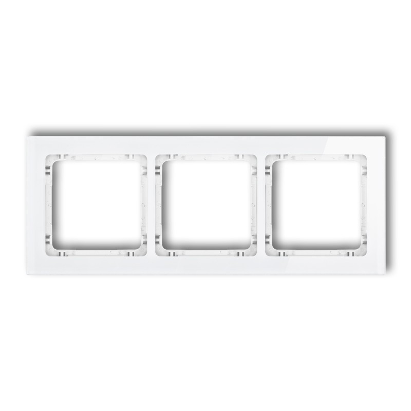 3-gang universal frame - glass effect