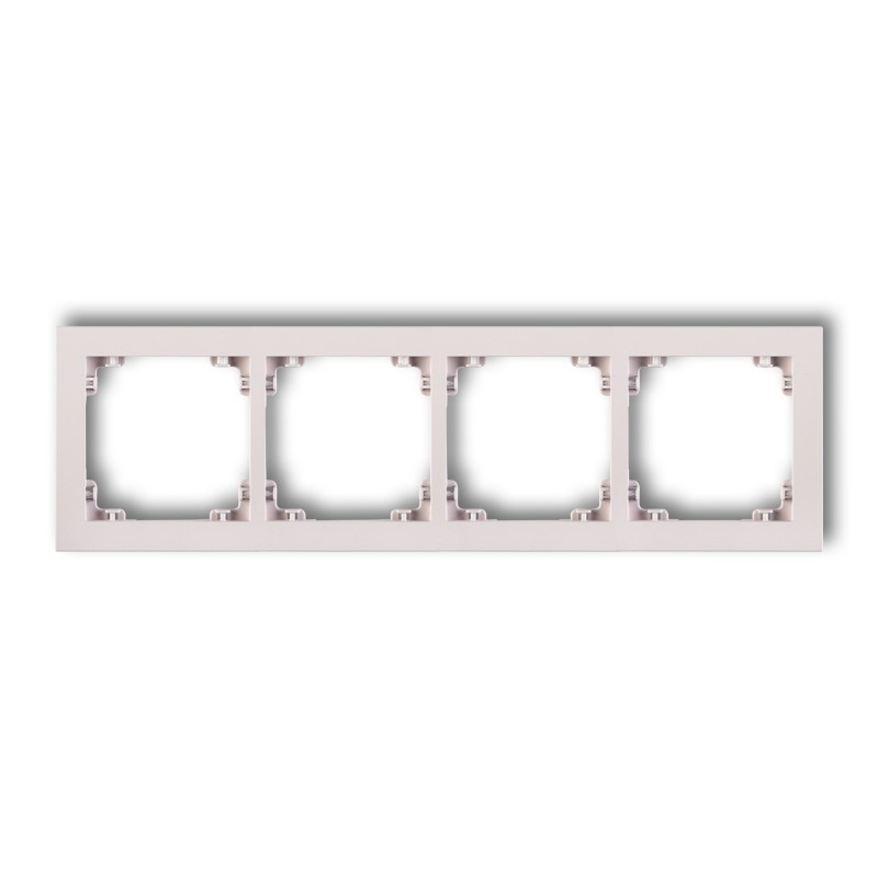 4-gang universal plastic frame DECO Pastel Matt