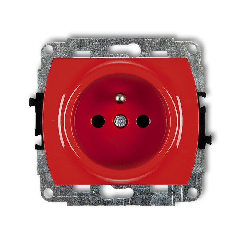 DATA single socket with the 2P+Z DATA earth mechanism, without key (with increased contact protection/shutter)