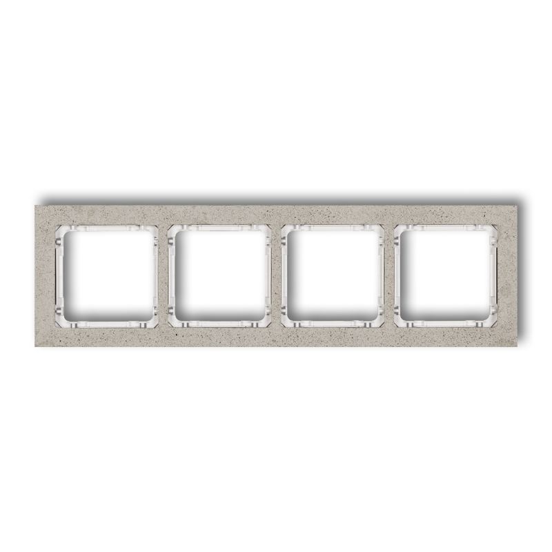 4-gang universal frame - concrete