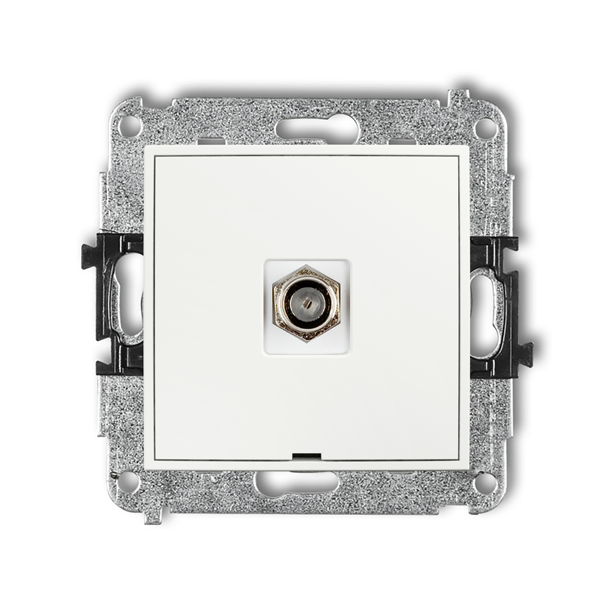 Single antenna F type socket (SAT) mechanism - nickel, without description field