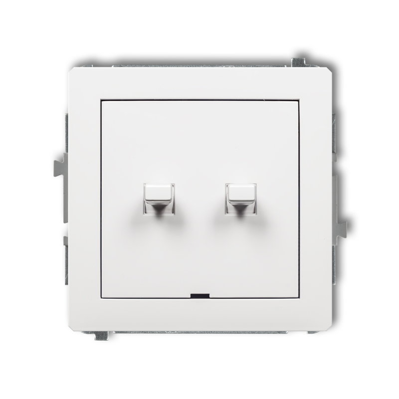 American-style double two-way switch mechanism (double push button without pictograms)