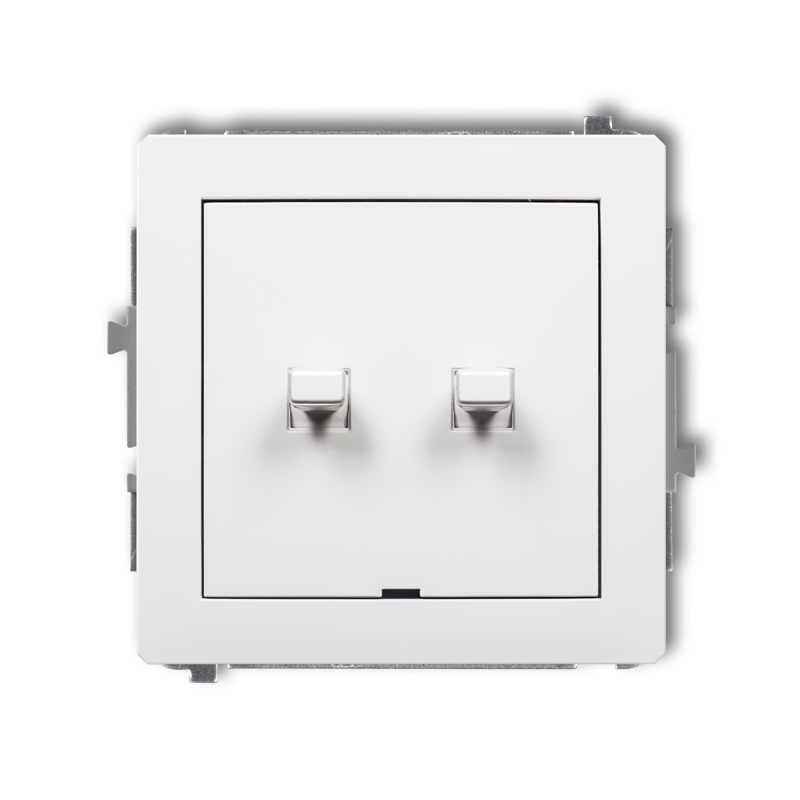 American-style double two-way switch (double push button without pictograms)