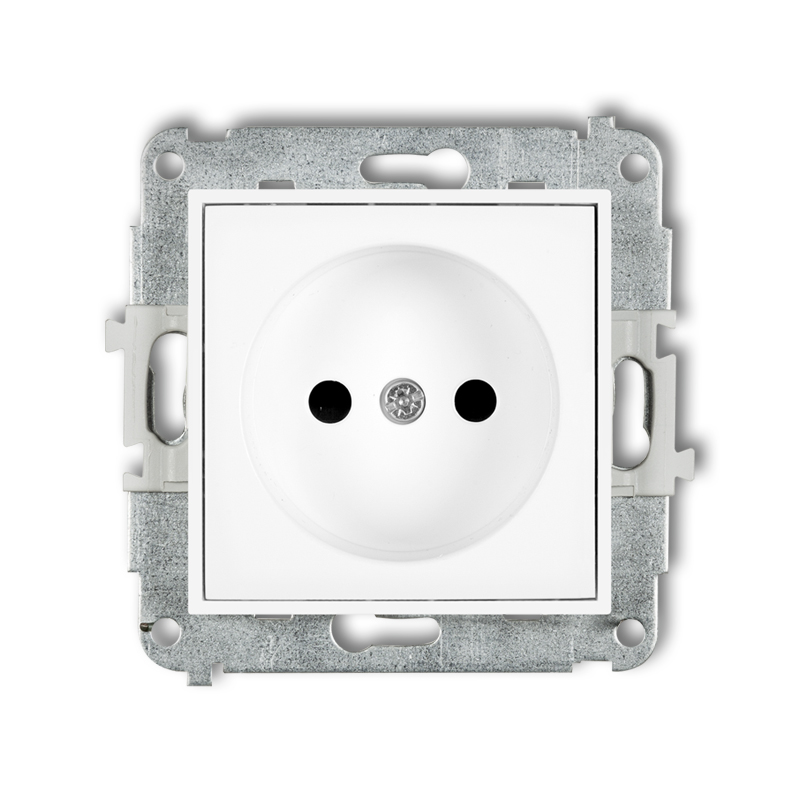 Single socket without the 2P earth mechanism (with increased contact protection/shutter)