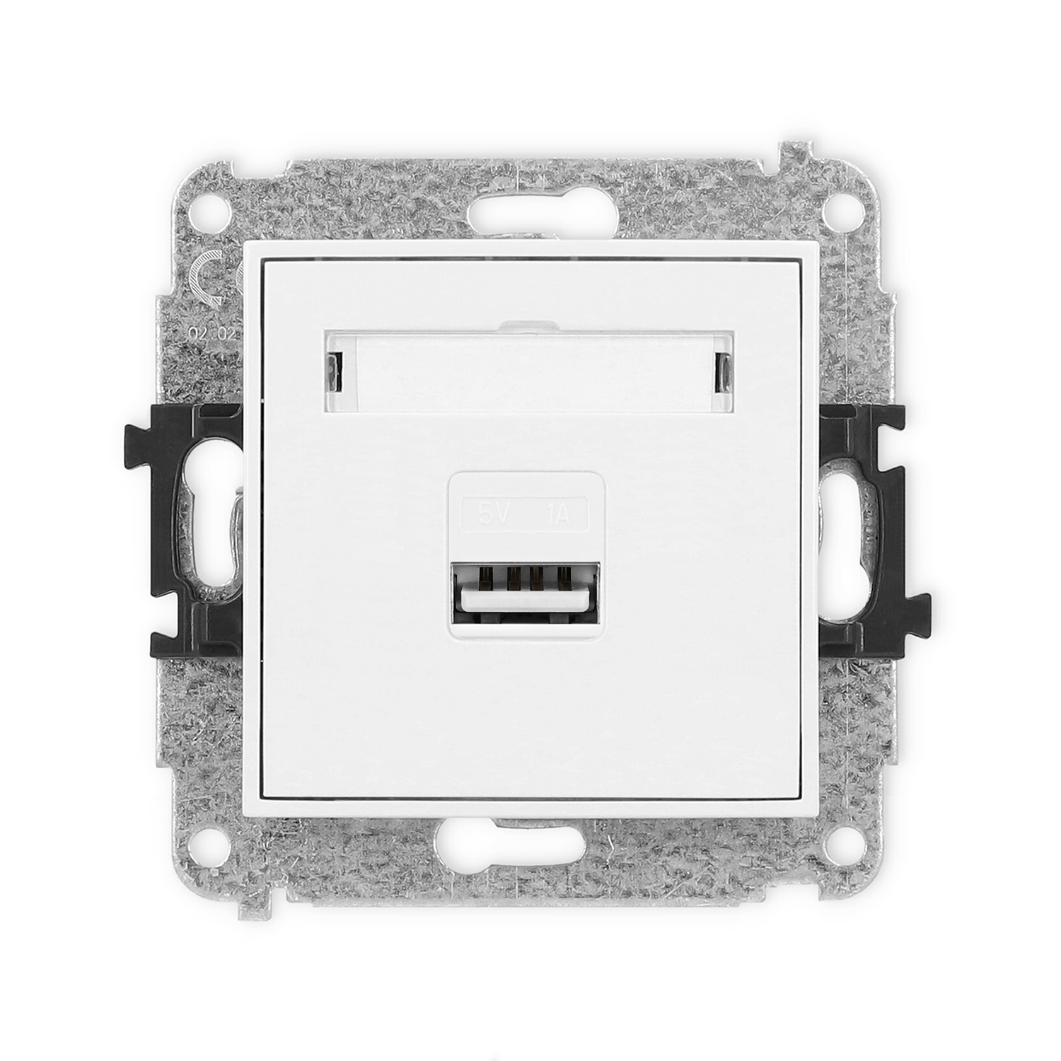 Single USB charger mechanism USB A, 5W max., 5V, 1A