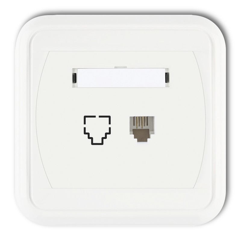 Single telephone socket 1xRJ11, 4-contact