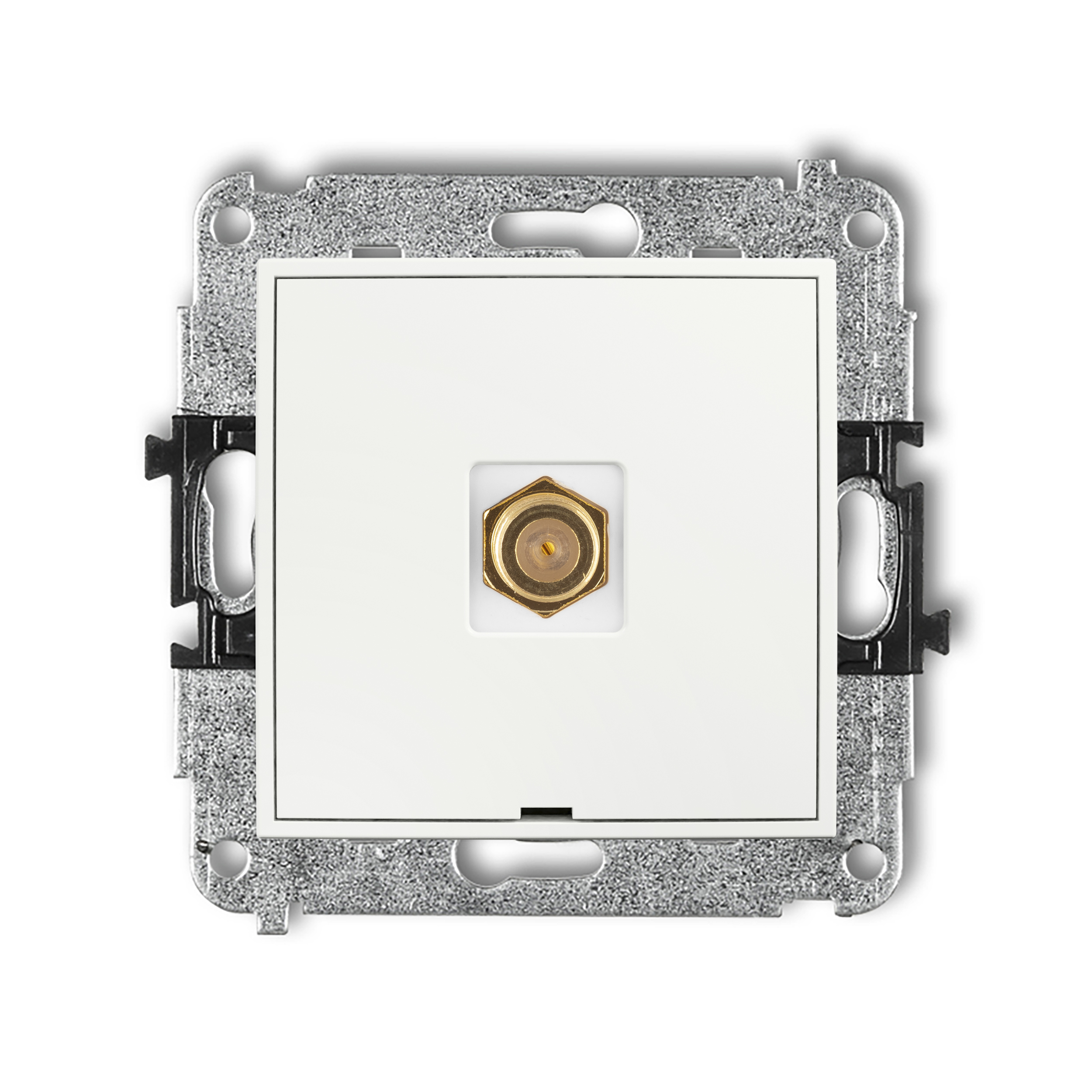 Single antenna F type socket (SAT) mechanism - gold-plated, without description field