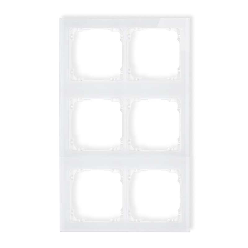 Modular glass effect frame 6 bays (2 horizontal, 3 vertical)