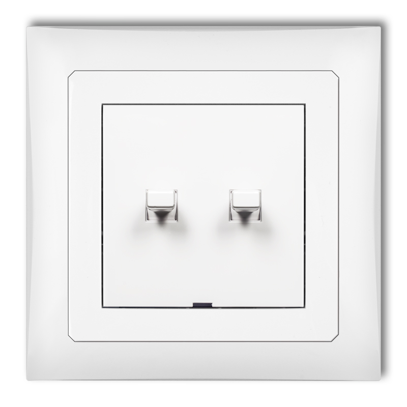 American-style double two-way switch (double push button without pictograms)